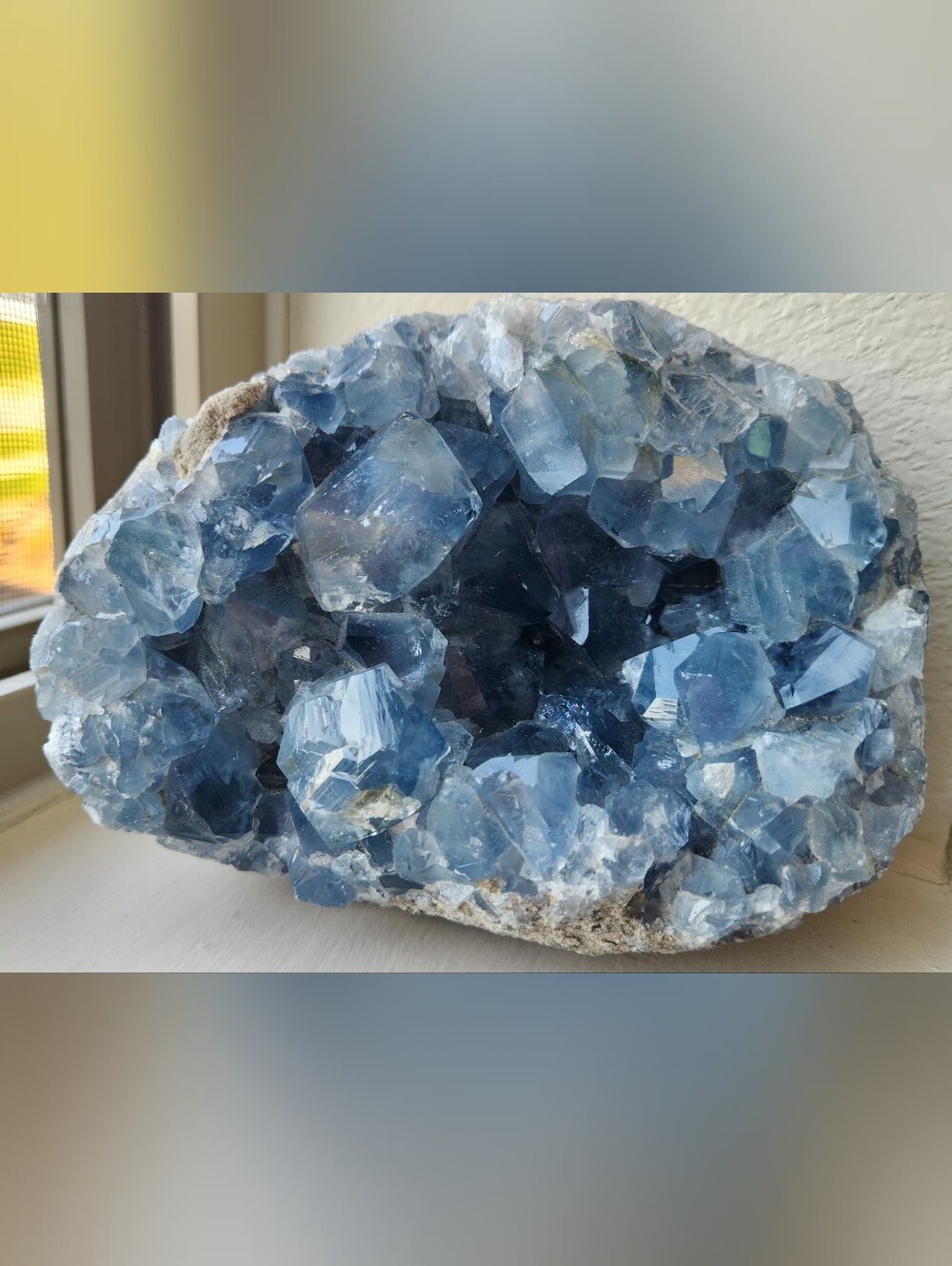 Blue Celestite Crystal Cluster